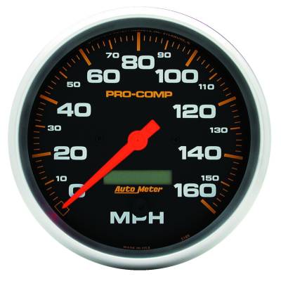 Auto Meter - Auto Meter Gauge; Speedo; 3 3/8in.; 160mph; Elec. Program w/LCD odo; Pro-Comp 5189