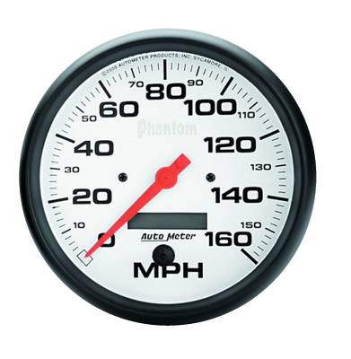 Auto Meter - Auto Meter Gauge; Speedo; 5in.; 160mph; Elec. Program w/LCD odo; Phantom 5889