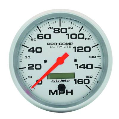 Auto Meter - Auto Meter Gauge; Speedo; 5in.; 160mph; Elec. Program w/LCD odo; Ultra-Lite 4489