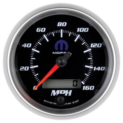 Auto Meter - Auto Meter Gauge; Speedometer; 3 3/8in.; 160mph; Elec. Programmable; Black; Mopar 880022