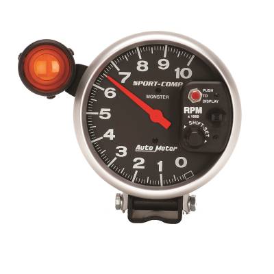 Auto Meter - Auto Meter Gauge; Tachometer; 5in.; 10k RPM; Pedestal w/ext. Shift-Lite; Sport-Comp 3904