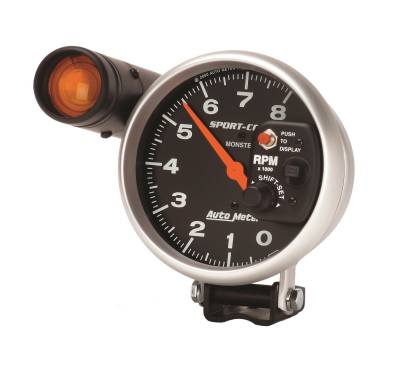 Auto Meter - Auto Meter Gauge; Tachometer; 5in.; 8k RPM; Pedestal w/ext. Shift-Lite; Sport-Comp 3905