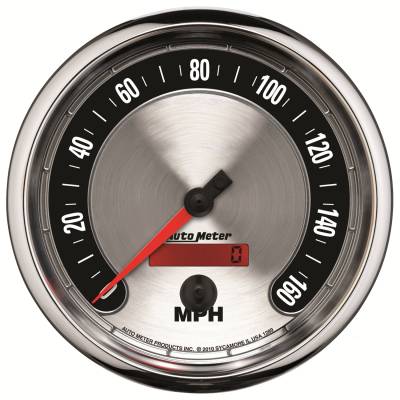 Auto Meter - Auto Meter Gauge; Speedometer; 5in.; 160mph; Elec. Programmable; American Muscle 1289