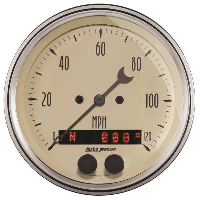 Auto Meter - Auto Meter Gauge; Speedometer; 3 3/8in.; 120mph; GPS; Antique Beige 1849