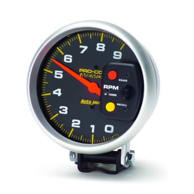 Auto Meter - Auto Meter Gauge; Tachometer; 5in.; 9k RPM; Pedestal w/Peak Memory; Pro-Comp 6809