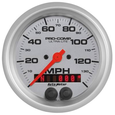 Auto Meter - Auto Meter Gauge; Speedometer; 3 3/8in.; 140mph; GPS; Ultra-Lite 4480