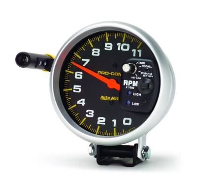 Auto Meter - Auto Meter Gauge; Tach; 5in.; 11k RPM; Pedestal w/Quick Lite/Peak Memory; Pro-Comp 6857