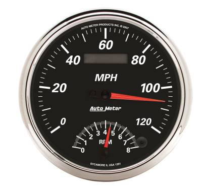 Auto Meter - Auto Meter Gauge; Tach/Speedo; 5in.; 120mph/8k RPM; Elec. Program; Designer Black II 1291