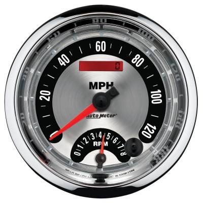 Auto Meter - Auto Meter Gauge; Tach/Speedo; 5in.; 160mph/8k RPM; Elec. Program.; Amer. Muscle 1295