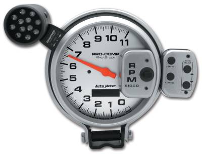 Auto Meter - Auto Meter Gauge; Tach; 5in.; 11k RPM; Pro-Stock Pedestal w/Super Lite/Peak Mem; Ultra-Lite 6834