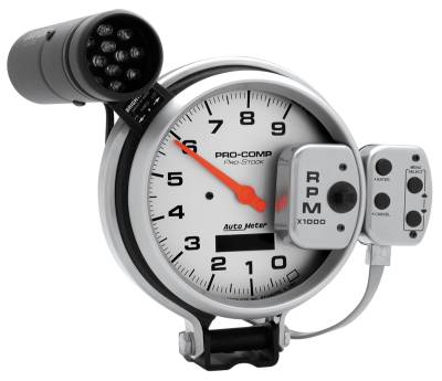 Auto Meter - Auto Meter Gauge; Tach; 5in.; 9k RPM; Pro-Stock Pedestal w/Super Lite/Peak Mem; Ultra-Lite 6832