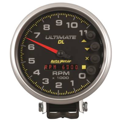 Auto Meter - Auto Meter Gauge; Tach; 5in.; 11k RPM; Pedestal; Datalogging; Ultimate DL Playback; Black 6897