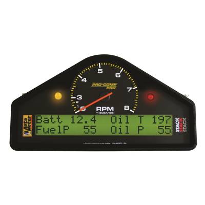 Auto Meter - Auto Meter Race Dash Display; 8k RPM/MPH/FUELP/OILP/OILT/WTMP/VOLT; Pro-Comp 6011