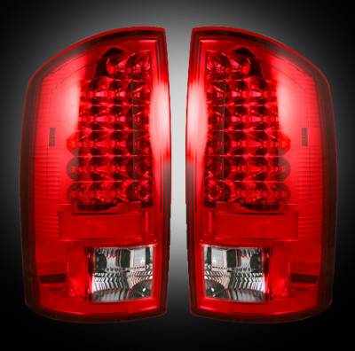 Recon Lighting - Dodge 02-06 RAM 1500 & 03-06 RAM 2500/3500 LED Tail Lights - Red Lens