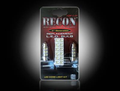 Recon Lighting - Ford Dome Light Set LED Replacement - Fits Ford 99-10 Superduty F250/350/450/550/650 & 97-03 F150 - 2 Sets Required For 4-Door Trucks