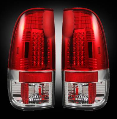 Recon Lighting - Ford Superduty F250HD/350/450/550 08-16 LED TAIL LIGHTS - Red Lens