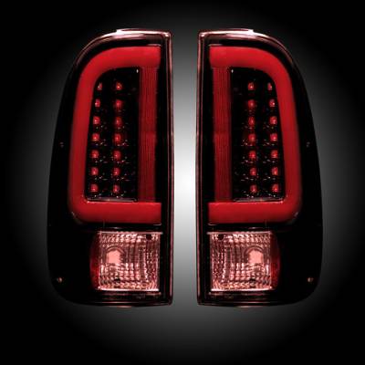 Recon Lighting - Ford Superduty F250HD/350/450/550 08-16 OLED TAIL LIGHTS - Dark Red Smoked Lens