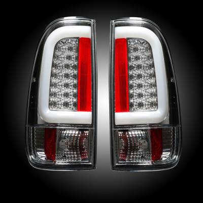 Recon Lighting - Ford Superduty F250HD/350/450/550 99-07 & F150 97-03 Straight aka "Style" Side OLED Tail Lights - Clear Lens