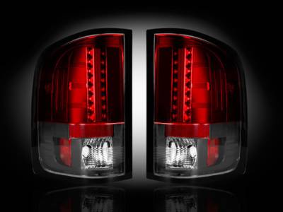 Recon Lighting - GMC Sierra 07-13 (2nd GEN ? SINGLE WHEEL ONLY) LED TAIL LIGHTS - Red Lens