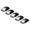 Recon Lighting - Dodge 03-17 Heavy-Duty 2500 & 3500 (5-Piece Set) Clear Cab Roof Light Lens with White High-Power OLED Bar-Style LED’s – Complete Kit With Wiring & Hardware