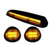 Recon Lighting - GMC & Chevy 02-07 (1st GEN Classic Body Style) Heavy-Duty (3-Piece Set) Amber Cab Roof Light Lens with Amber High-Power OLED Bar-Style LED’s – (Complete Wiring Kit Sold Separately)