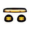 Recon Lighting - GMC & Chevy 02-07 (1st GEN Classic Body Style) Heavy-Duty (3-Piece Set) Smoked Cab Roof Light Lens with Amber High-Power OLED Bar-Style LED’s – (Complete Wiring Kit Sold Separately)