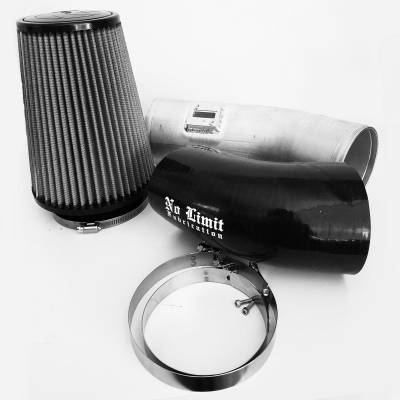 No Limit Fabrication  - 6.7 Cold Air Intake 11-16 Ford Super Duty Power Stroke Black Dry Filter Stage 1 No Limit Fabrication