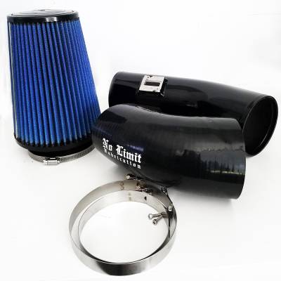 No Limit Fabrication  - 6.7 Cold Air Intake 11-16 Ford Super Duty Power Stroke Black Oiled Filter Stage 1 No Limit Fabrication