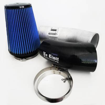 No Limit Fabrication  - 6.7 Cold Air Intake 11-16 Ford Super Duty Power Stroke Raw Oiled Filter Stage 1 No Limit Fabrication