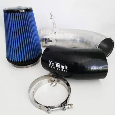 No Limit Fabrication  - 6.7 Cold Air Intake 11-16 Ford Super Duty Power Stroke Raw Oiled Filter Stage 2 No Limit Fabrication
