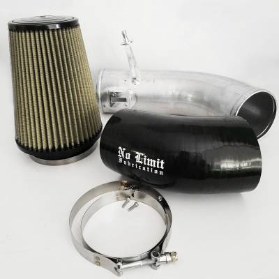 No Limit Fabrication  - 6.7 Cold Air Intake 11-16 Ford Super Duty Power Stroke Raw PG7 Filter Stage 2 No Limit Fabrication