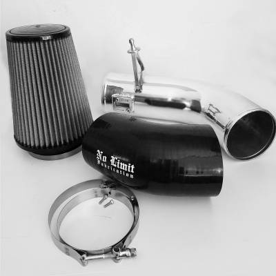 No Limit Fabrication  - 6.7 Cold Air Intake Polished Dry Filter 2017-Present No Limit Fabrication