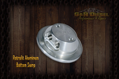 G&R Diesel - G&R Diesel Bolt-in Retrofit Billet Aluminum Bottom Sump w/ Return & Fittings