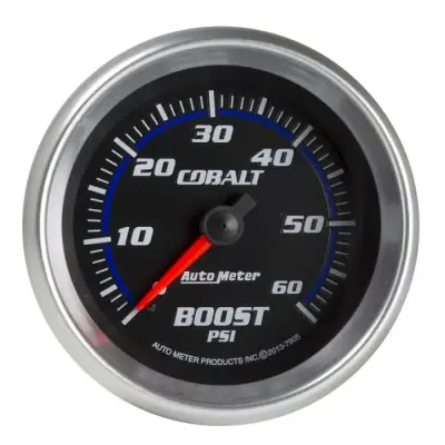 Auto Meter - Auto Meter Gauge; Boost; 2 5/8in.; 60psi; Mechanical; Cobalt 7905