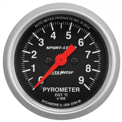 Auto Meter - Auto Meter Gauge; Pyrometer (EGT); 2 1/16in.; 900deg. C; Digital Stepper Motor; Sport-Comp 3344-M