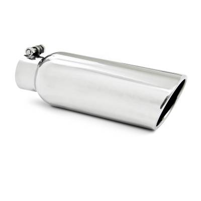 MBRP Exhaust 4" OD, 2.5" inlet, 12" in length, Angled cut Rolled End, Weld on, T304 T5140