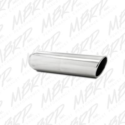MBRP Exhaust 4" OD, 2.5" inlet, 16" in length, Angled Cut Rolled End, Weld on, T304 T5135