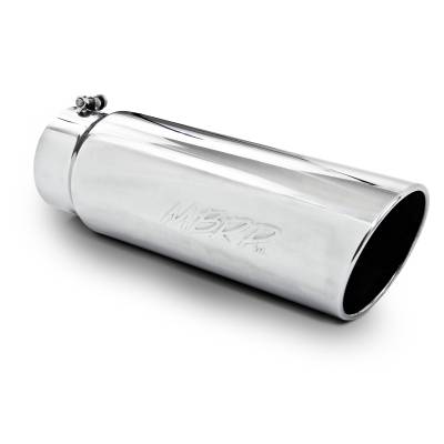 MBRP Exhaust Tip, 6" O.D., Angled Rolled End, 5" inlet 18" in length, T304 T5125