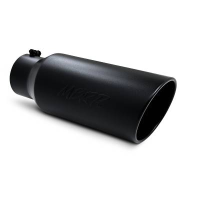 MBRP Exhaust Tip, 7" O.D., Rolled End, 5" inlet 18" in length, Black Coated T5127BLK