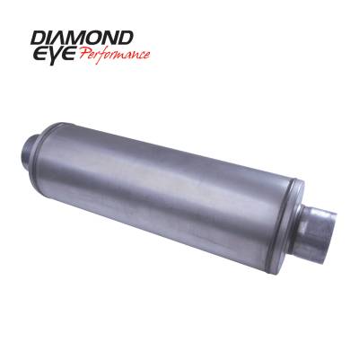 Diamond Eye Performance PERFORMANCE DIESEL EXHAUST PART-4in. ALUMINIZED PERFORMANCE LOUVERED MUFFLER-26i 460002