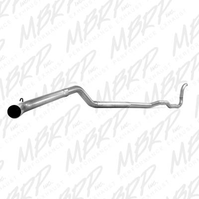 MBRP Exhaust 4" Turbo Back, Single Side (4WD only), no Muffler, AL S6150PLM