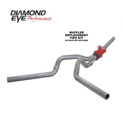 Exhaust Systems / Manifolds - Turbo Back Single - Diamond Eye Performance - Diamond Eye Performance 2004.5-2007.5 DODGE 5.9L CUMMINS 2500/3500 (ALL CAB AND BED LENGTHS)-4in. ALUMIN K4236A-RP