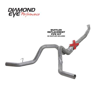 Exhaust Systems / Manifolds - Turbo Back Single - Diamond Eye Performance - Diamond Eye Performance 2004.5-2007.5 DODGE 5.9L CUMMINS 2500/3500 (ALL CAB AND BED LENGTHS)-5in. ALUMIN K5246A-RP