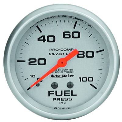 Auto Meter Gauge; Fuel Press; 2 5/8in.; 100psi; Liquid Filled Mech; Ultra-Lite 4612