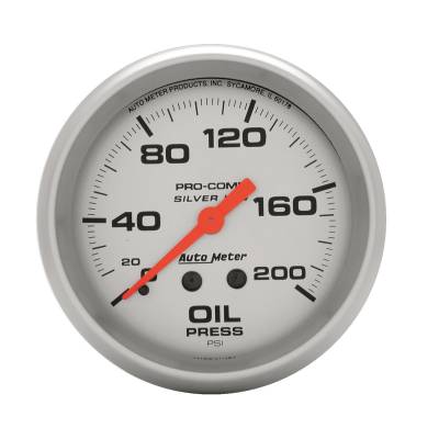 Auto Meter - Auto Meter Gauge; Oil Press; 2 5/8in.; 200psi; Liquid Filled Mech; Ultra-Lite 4622 - Image 2