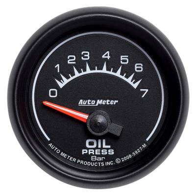 Auto Meter - Auto Meter Gauge; Oil Pressure; 2 1/16in.; 7 BAR; Electric; ES 5927-M - Image 2