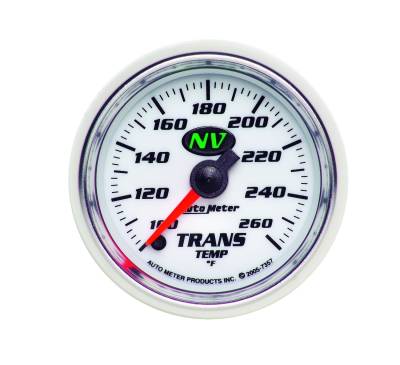 Auto Meter Gauge; Transmission Temp; 2 1/16in.; 100-260deg. F; Digital Stepper Motor; NV 7357