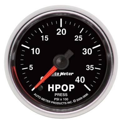 Auto Meter Gauge; High Press. Oil Pump Press.; 2 1/16in.; 4kpsi; Digital Stepper Motor; GS 3896