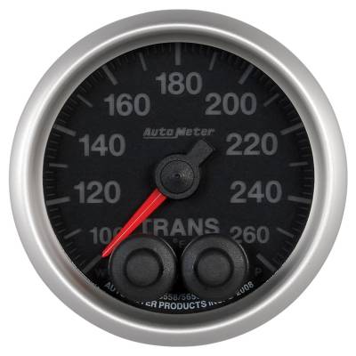 Auto Meter Gauge; Trans Temp; 2 1/16in.; 260deg. F; Stepper Motor w/Peak/Warn; Elite 5658