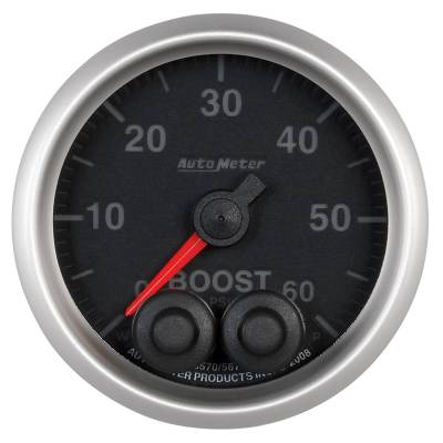 Auto Meter Gauge; Boost; 2 1/16in.; 60psi; Digital Stepper Motor w/Peak/Warn; Elite 5670